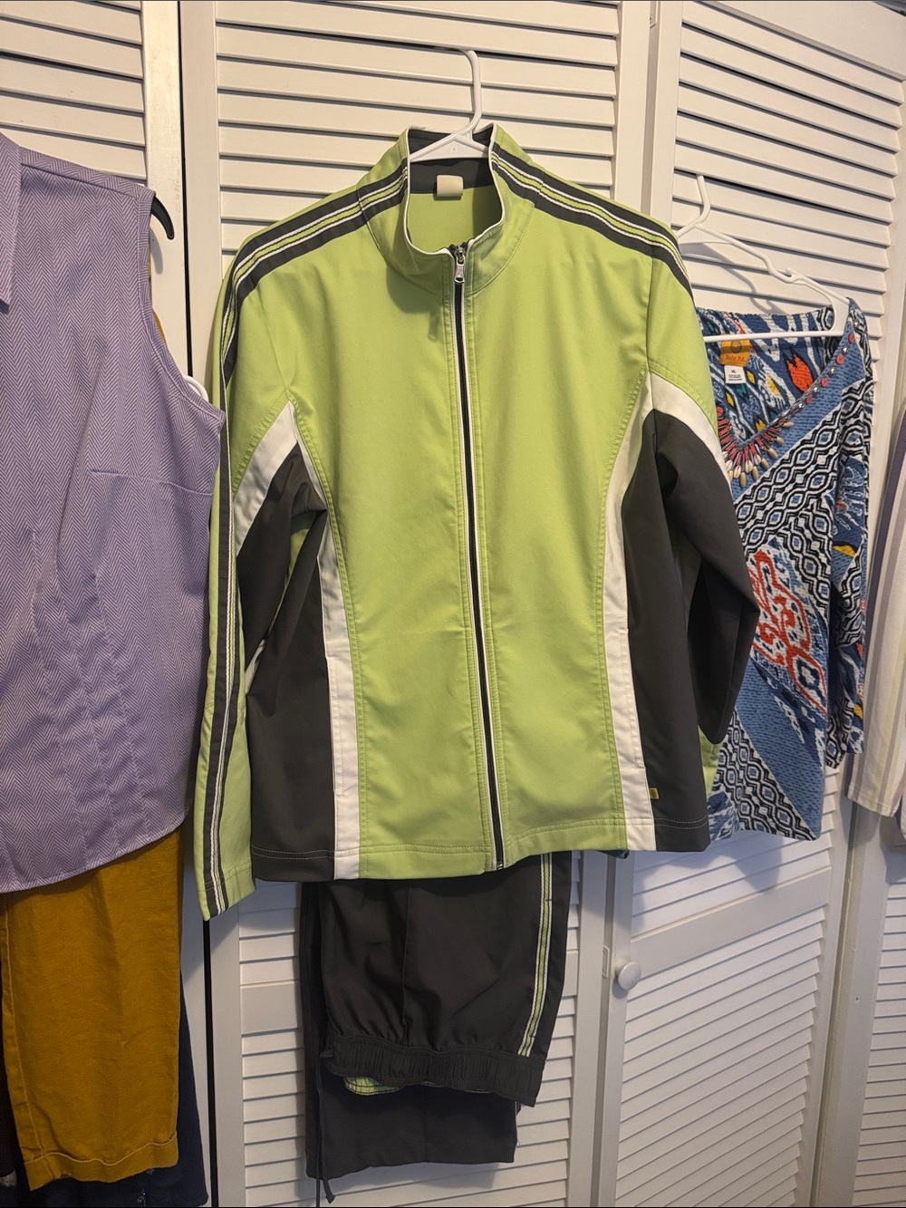 made for life Lime Green and Black Track Jacket & Pants Set